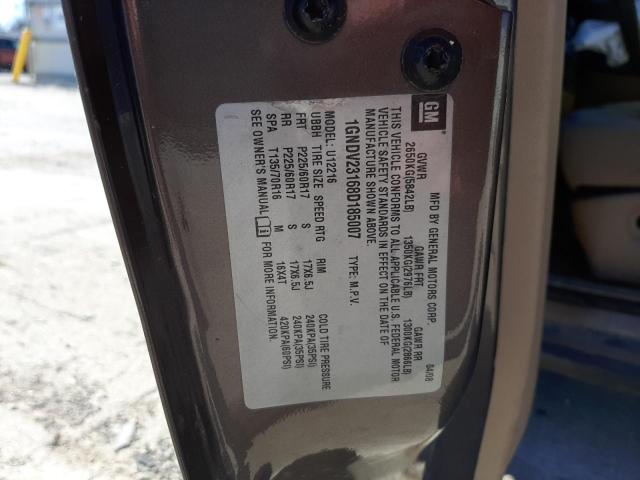Photo 10 from auction – 2008 CHEVROLET UPLANDER L with VIN 1GNDV23168D185007