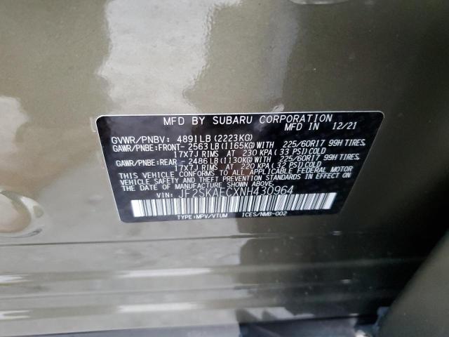 Photo 10 from auction – 2022 SUBARU FORESTER P with VIN JF2SKAECXNH430964