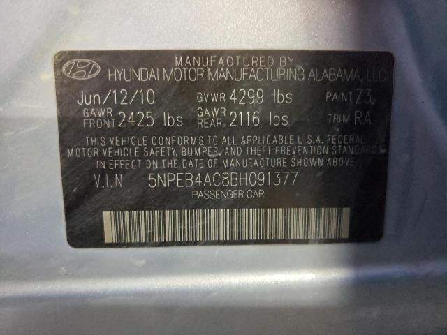 Photo 10 from auction – 2011 HYUNDAI SONATA with VIN 5NPEB4AC8BH091377