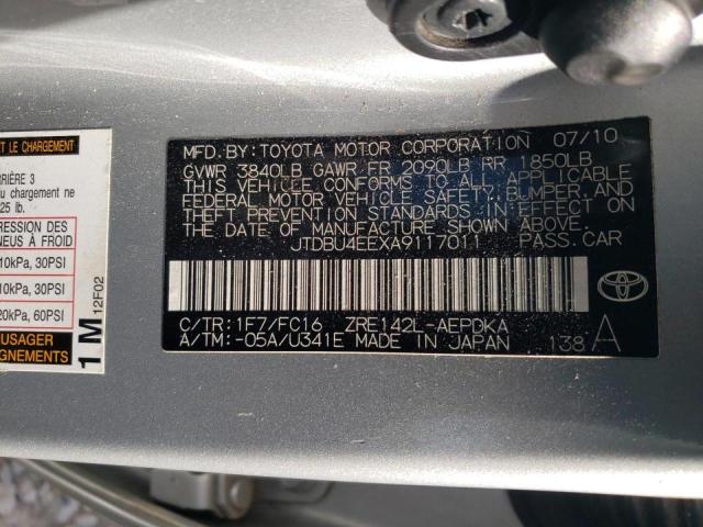 Photo 10 from auction – 2010 TOYOTA COROLLA BA with VIN JTDBU4EEXA9117011