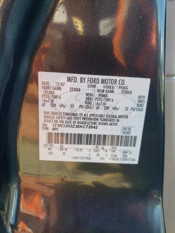 Photo 10 from auction – 2008 FORD ESCAPE with VIN 1FMCU03Z38KC72842