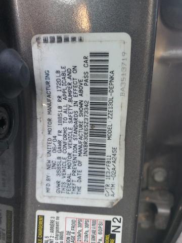 Photo 10 from auction – 2005 TOYOTA COROLLA CE with VIN 1NXBR30E65Z373342