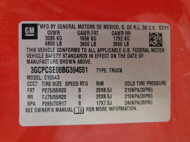 Photo 10 from auction – 2011 CHEVROLET SILVERADO2 with VIN 3GCPCSE08BG394551