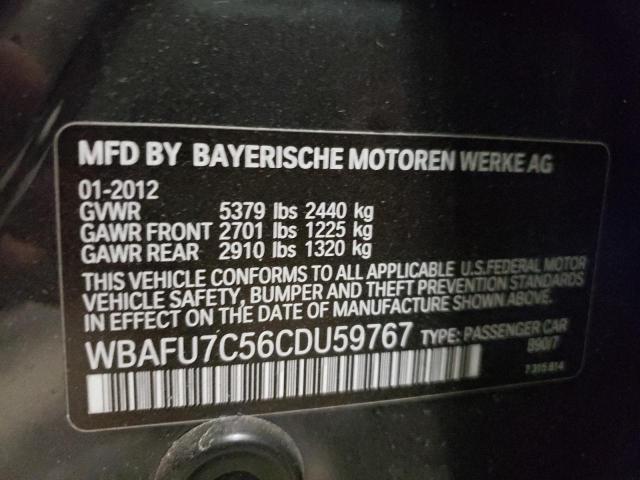Photo 10 from auction – 2012 BMW 535 XI with VIN WBAFU7C56CDU59767