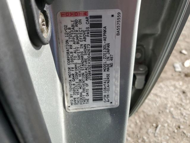 Zdjęcie 10 z aukcji – 2003 TOYOTA COROLLA CE z VIN JTDBR32EX30042673