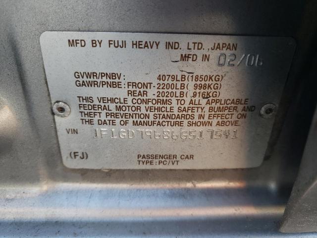 Photo 10 from auction – 2006 SUBARU IMPREZA WR with VIN JF1GD79686G517541