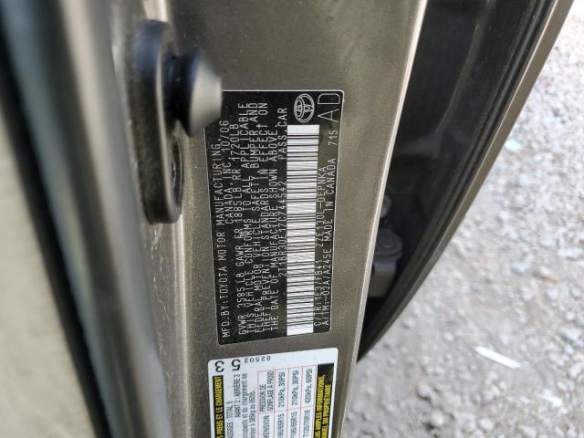 Photo 10 from auction – 2007 TOYOTA COROLLA CE with VIN 2T1BR30E17C744542