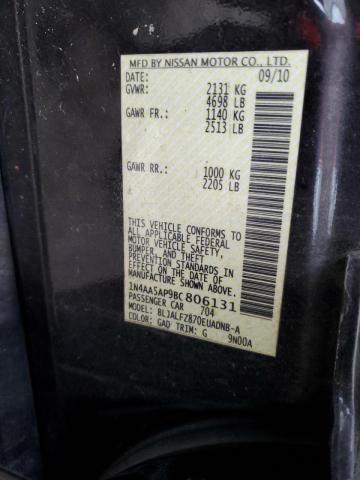 Photo 10 from auction – 2011 NISSAN MAXIMA S with VIN 1N4AA5AP9BC806131