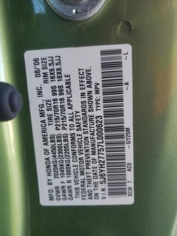 Photo 10 from auction – 2007 HONDA ELEMENT EX with VIN 5J6YH27757L000623