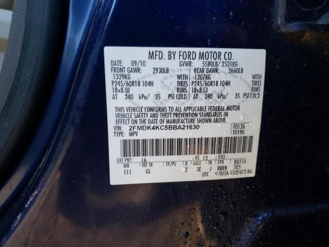 Photo 10 from auction – 2011 FORD EDGE LIMIT with VIN 2FMDK4KC5BBA21630