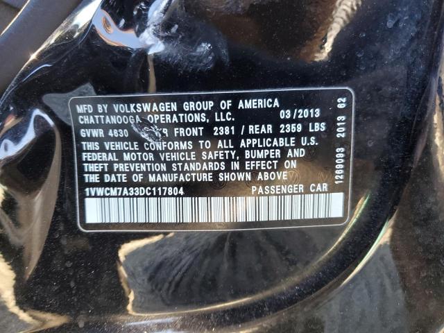 Photo 10 from auction – 2013 VOLKSWAGEN PASSAT SEL with VIN 1VWCM7A33DC117804