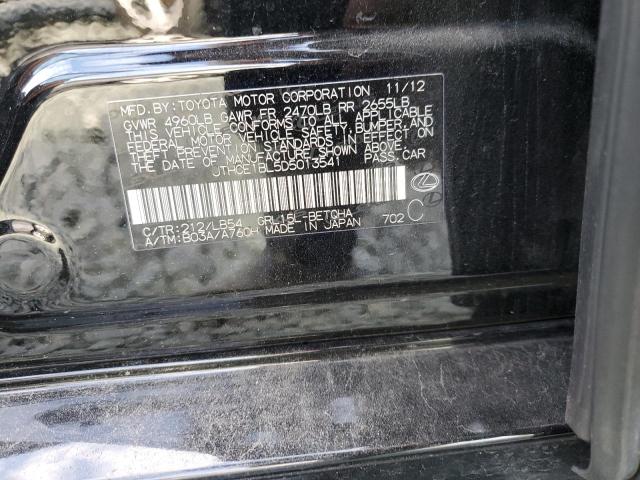 Photo 10 from auction – 2013 LEXUS GS 350 with VIN JTHCE1BL5D5013541