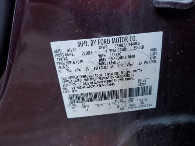 Photo 10 from auction – 2011 FORD EDGE SEL with VIN 2FMDK3JC8BBA25442