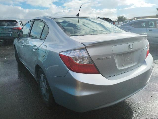 Photo 3 from auction – 2012 HONDA CIVIC HYBR with VIN JHMFB4F20CS005534