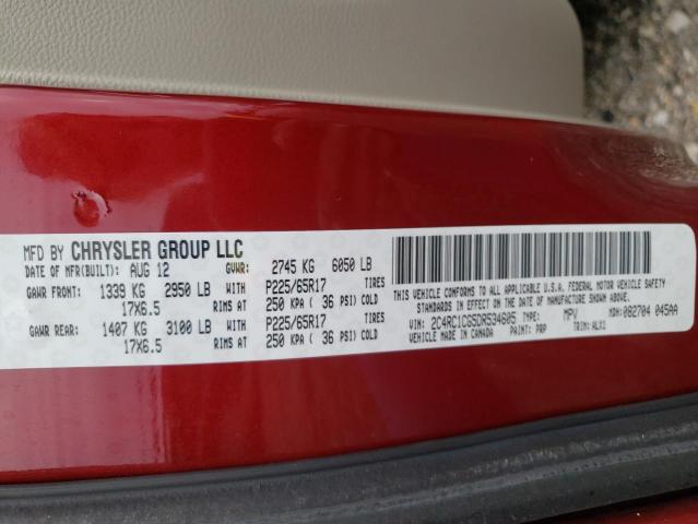 Photo 10 from auction – 2013 CHRYSLER TOWN & COU with VIN 2C4RC1CG5DR534605