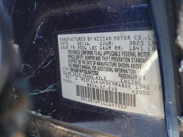 Photo 10 from auction – 2016 NISSAN SENTRA S with VIN 3N1AB7AP1GL647252