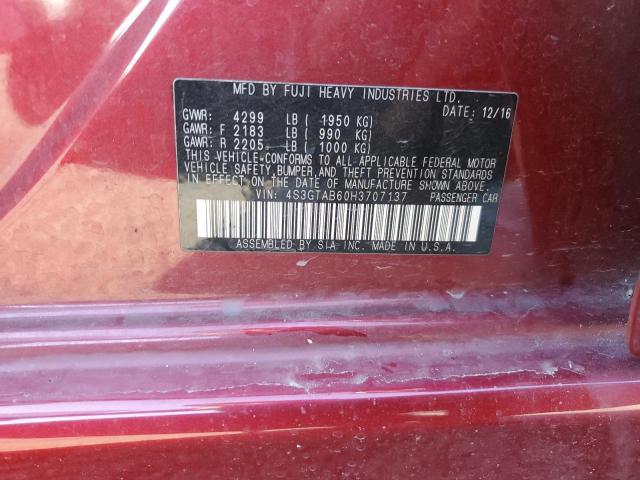 Photo 10 from auction – 2017 SUBARU IMPREZA PR with VIN 4S3GTAB60H3707137