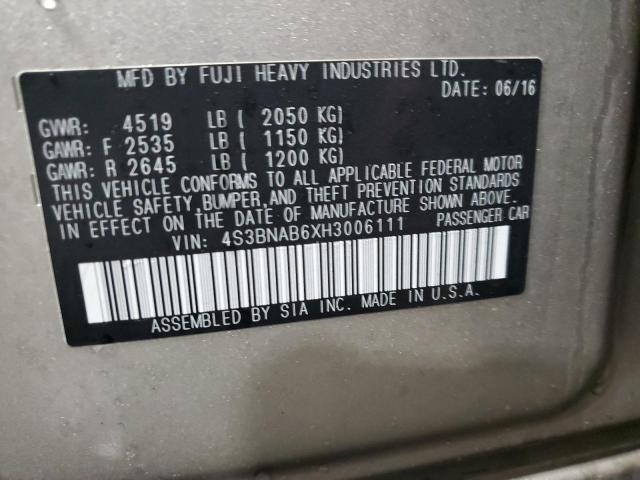 Photo 10 from auction – 2017 SUBARU LEGACY 2.5 with VIN 4S3BNAB6XH3006111