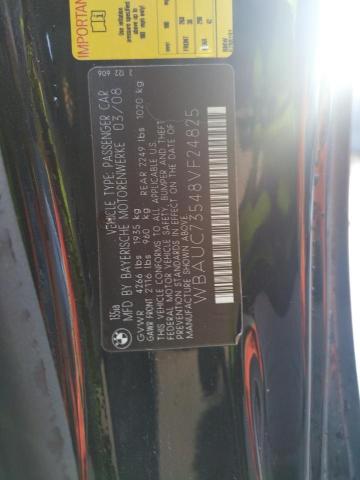 Photo 10 from auction – 2008 BMW 135 I with VIN WBAUC73548VF24825