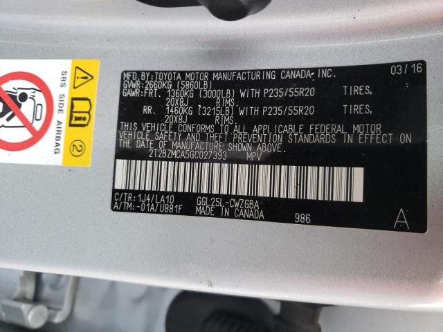 Photo 10 from auction – 2016 LEXUS RX 350 BAS with VIN 2T2BZMCA5GC027393