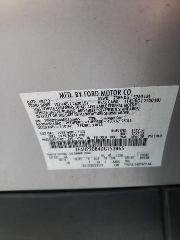 Photo 10 from auction – 2013 FORD TAURUS SE with VIN 1FAHP2D84DG153865