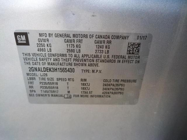 Photo 10 from auction – 2017 CHEVROLET EQUINOX PR with VIN 2GNALDEK3H1565430