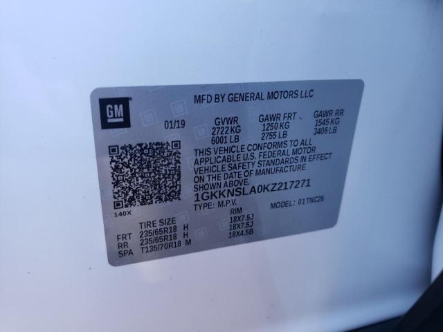 Photo 10 from auction – 2019 GMC ACADIA SLE with VIN 1GKKNSLA0KZ217271