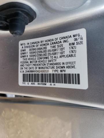 Photo 10 from auction – 2016 HONDA CR-V EX with VIN 2HKRM4H54GH690531