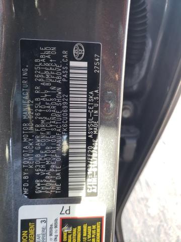Photo 10 from auction – 2012 TOYOTA CAMRY BASE with VIN 4T1BF1FK6CU069922