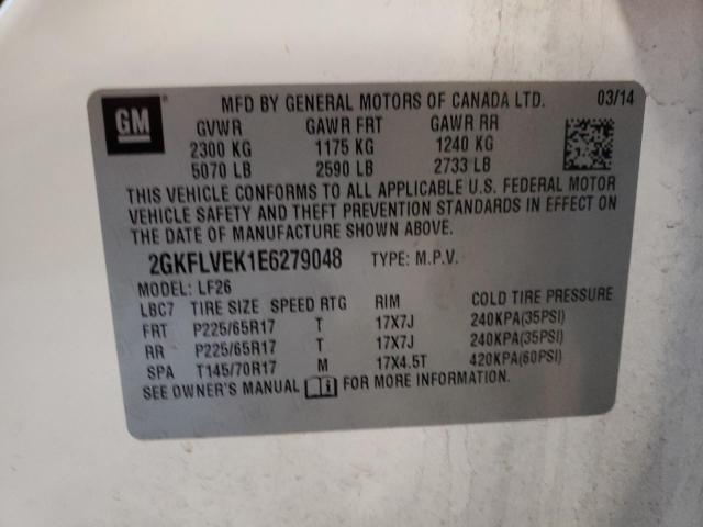 Photo 10 from auction – 2014 GMC TERRAIN SL with VIN 2GKFLVEK1E6279048