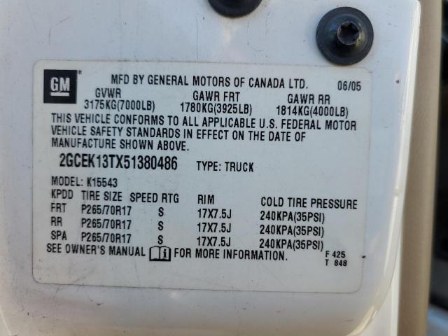 Photo 10 from auction – 2005 CHEVROLET SILVERADO with VIN 2GCEK13TX51380486