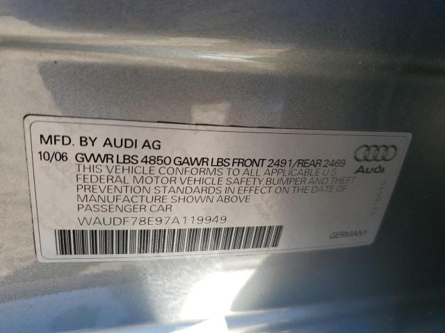 Photo 10 from auction – 2007 AUDI A4 2.0T QU with VIN WAUDF78E97A119949