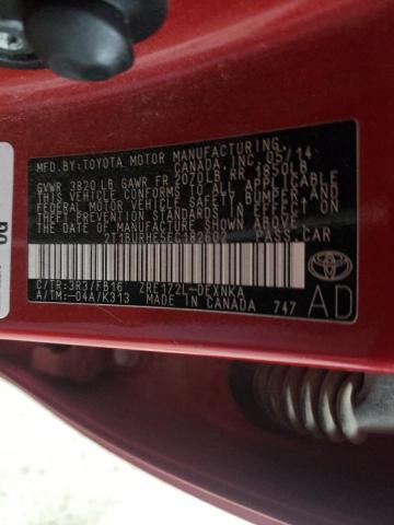 Photo 10 from auction – 2014 TOYOTA COROLLA L with VIN 2T1BURHE5EC182602