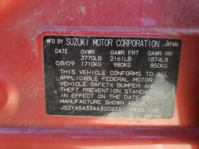 Photo 10 from auction – 2010 SUZUKI SX4 with VIN JS2YA5A33A6300271