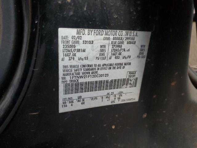 Photo 10 from auction – 2002 FORD F250 SUPER with VIN 1FTNW21F12EC30123
