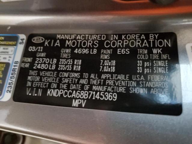 Photo 10 from auction – 2011 KIA SPORTAGE E with VIN KNDPCCA68B7145369