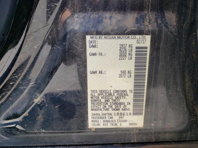 Photo 10 from auction – 2017 NISSAN ALTIMA 2.5 with VIN 1N4AL3AP3HC188618