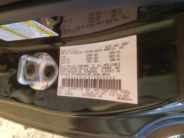 Photo 10 from auction – 2007 MITSUBISHI ECLIPSE ES with VIN 4A3AK64F27E056662