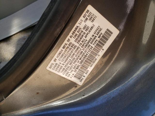 Photo 10 from auction – 2008 HONDA ODYSSEY EX with VIN 5FNRL386X8B411234