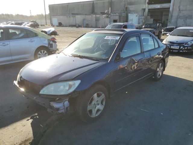 Photo 2 from auction – 2005 HONDA CIVIC EX with VIN 2HGES25855H519074