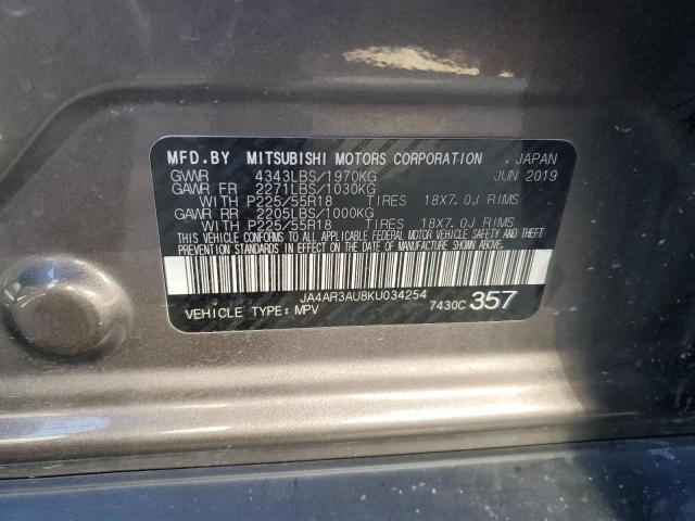 Photo 10 from auction – 2019 MITSUBISHI OUTLANDER with VIN JA4AR3AU8KU034254
