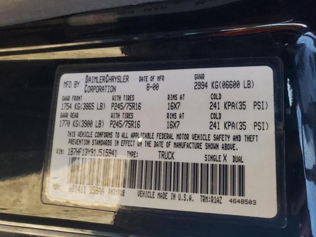 Photo 10 from auction – 2001 DODGE RAM 1500 with VIN 1B7HF13Y91J515941