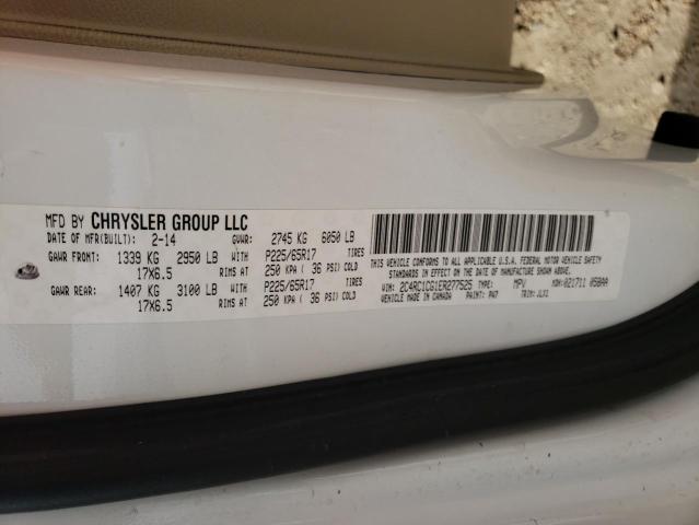 Photo 10 from auction – 2014 CHRYSLER TOWN & COU with VIN 2C4RC1CG1ER277525