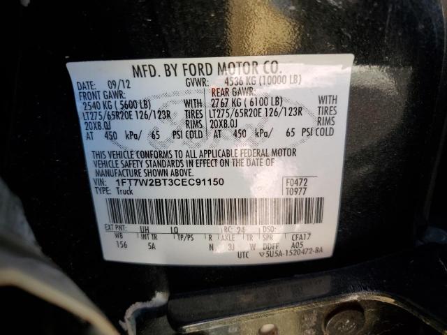 Photo 10 from auction – 2012 FORD F250 SUPER with VIN 1FT7W2BT3CEC91150