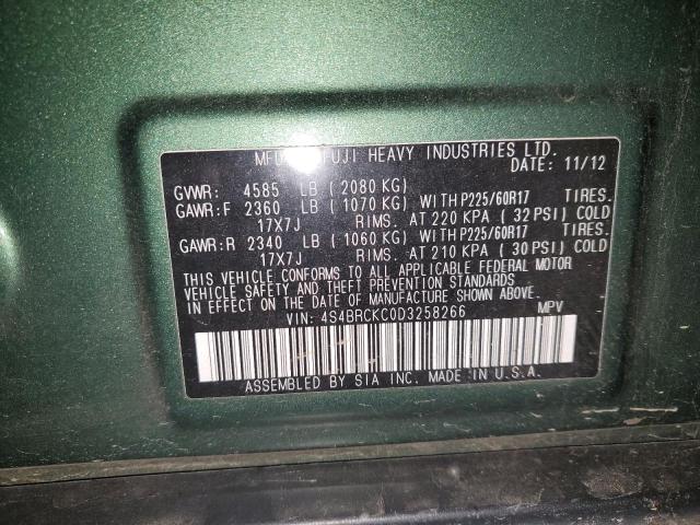 Photo 10 from auction – 2013 SUBARU OUTBACK 2. with VIN 4S4BRCKC0D3258266