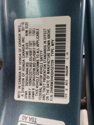 Photo 10 from auction – 2016 HONDA CR-V SE with VIN 2HKRM3H43GH527239