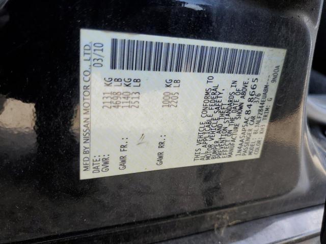 Photo 10 from auction – 2010 NISSAN MAXIMA S with VIN 1N4AA5AP5AC848665