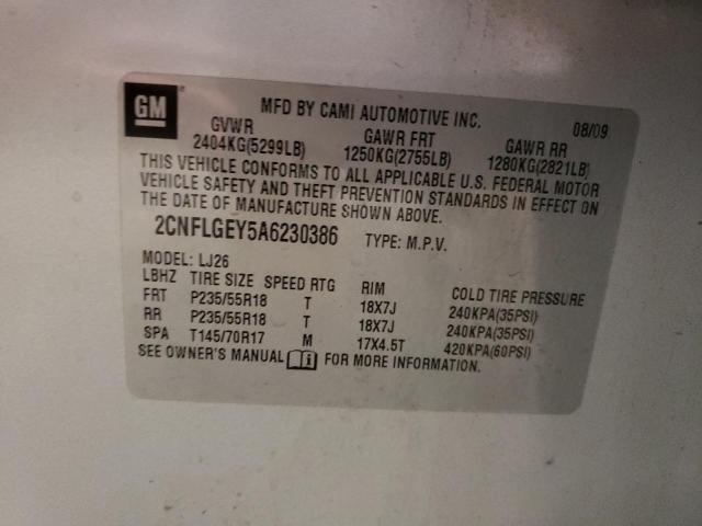 Photo 10 from auction – 2010 CHEVROLET EQUINOX LT with VIN 2CNFLGEY5A6230386