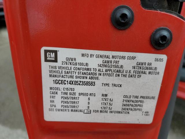 Photo 10 from auction – 2005 CHEVROLET SILVERADO with VIN 1GCEC14X05Z358583