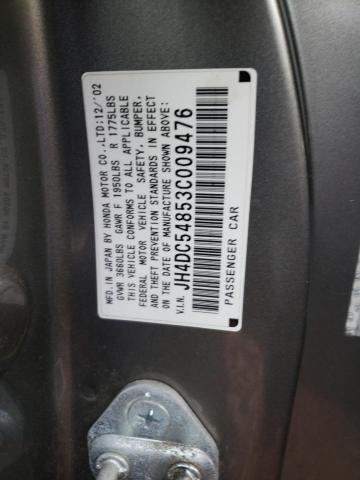 Photo 10 from auction – 2003 ACURA RSX with VIN JH4DC54853C009476